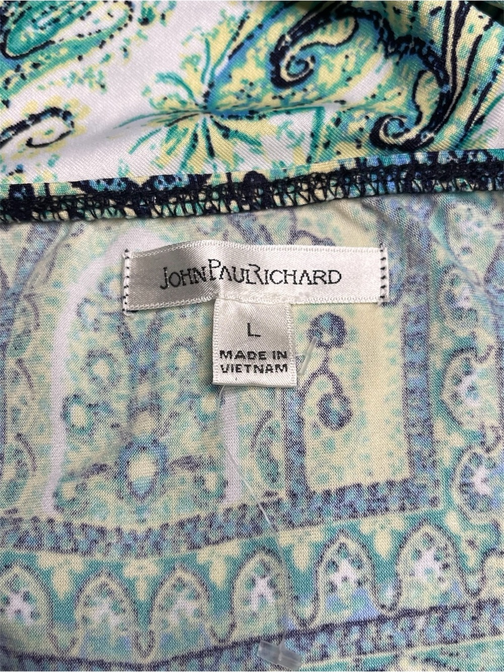 JohnPaulRichard Aqua & Navy Paisley Maxi Dress - Picture 4 of 5